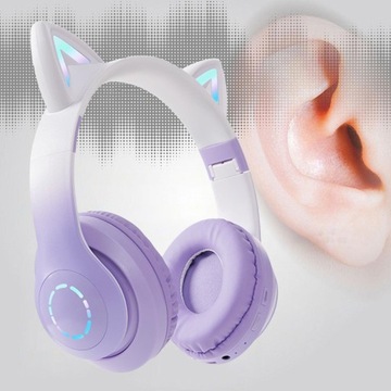 Полноразмерная игровая гарнитура Белый, фиолетовый