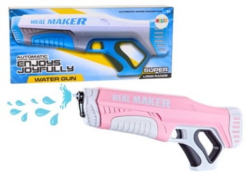 ND24_20335 Pistolet Na Wodę Automatyczny Różowy 350 Ml