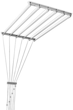 TURPOL - Suszarka sufitowa na pranie - łazienkowa - 6 prętów x 180 cm