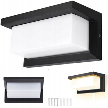 LAMPA ELEWACYJNA LED ZEWNĘTRZNA KINKIET OGRODOWY 12W 3000K