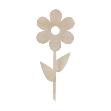 DREWNIANY KWIATEK NA PIKU KWIAT PIK DO TORTU DEKORACJI DECOUPADE DIY 25CM