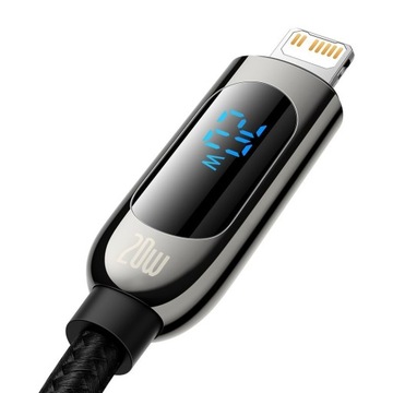 BASEUS KABEL USB-C/Lightning 20W Z MIERNIKIEM 2m