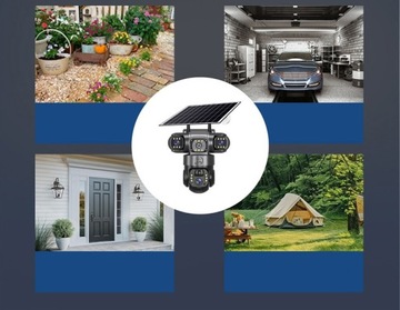 KAMERA SOLARNA 4G ZEWNĘTRZNA TRZY OBIEKTYWY HD 3X3MP KARTA SIM LTE HEELLY