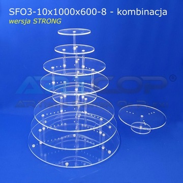 Каркасная, многоярусная тарелка из оргстекла на 100 мини-порций.