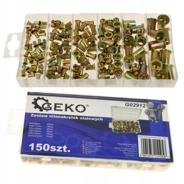 НАБОР СТАЛЬНЫХ ЗАКЛЕПОЧНЫХ ГАЙК M3-M10 ЗАКЛЕПОЧНАЯ ГАЙКА