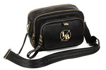 СУМКА LAURA BIAGGI MESSAGE, РЕМЕНЬ С ЛОГОТИПОМ, БЕЛЫЙ