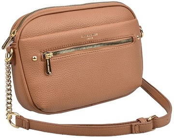 DAVID JONES Torebka Damska Listonoszka pasek LOGO crossbody kieszonki