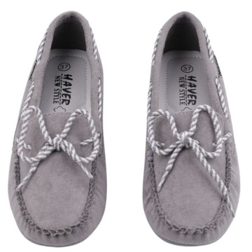 СЕРЫЕ ЖЕНСКИЕ МОКАСИНЫ, СЛИПОНЫ, Стелька из ЭКО КОЖИ, ЭЛЕГАНТНЫЕ