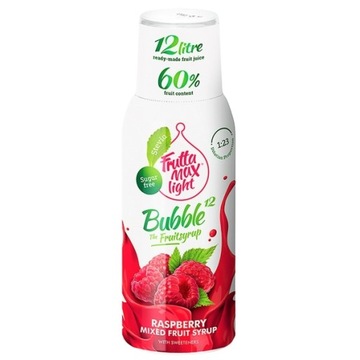 FruttaMax LIGHT SYROP KONCENTRAT DO SATURATORÓW SMAK MALINA NA 12l