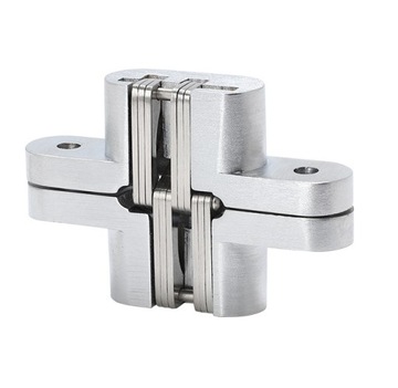 2x Heavy Duty Zawias krzyżowy Niewidoczne składane, biały