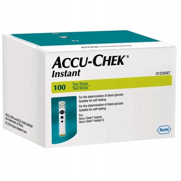 ACCU-CHEK INSTANT 100 sztuk PASKI POMIAR GLUKOZY