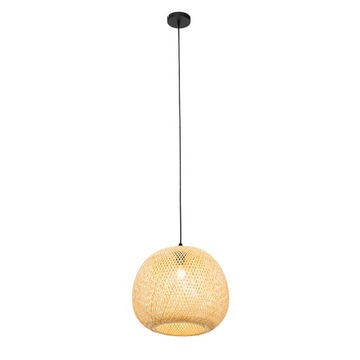 Orientalna lampa wisząca zewnętrzna bambusowa I