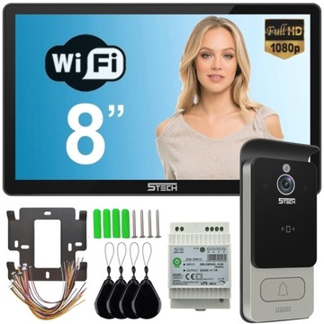 Wideodomofon 5TECH Wi-Fi Verus One 84228C DIN CZYTNIK BRELOKÓW Aplikacja