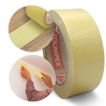 TAŚMA MALARSKA MASKUJĄCA PAPIEROWA ŻÓŁTA 25mm/50MB NIE POZOSTAWIA KLEJU
