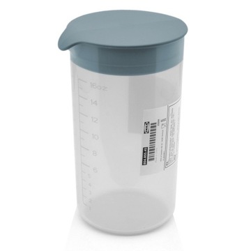 500ml POJEMNIK Z MIARKĄ MIAROWY MIARKA KUCHENNA Z POKRYWKĄ SHAKER IKEA