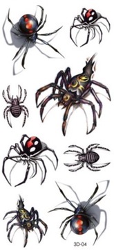 Tatuaż TYMCZASOWY pająk spider arachnofobia