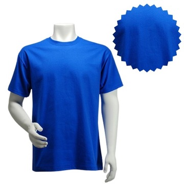 T-SHIRT KOSZULKA robocza na co dzień PRZEWIEWNA niebieska 100% BAWEŁNA XXL