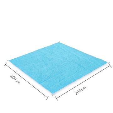 ПЛЯЖНЫЙ КОВРИК ПЛЯЖНОЕ ОДЕЯЛО XXL 200x200 БЕЗ ПЕСКА
