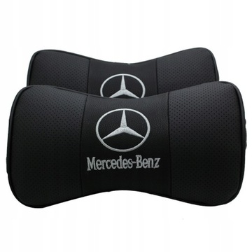 2pcs Skórzany zagłówek samochodowyu do Mercedes