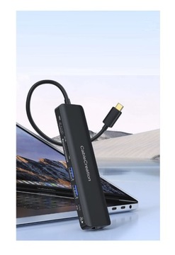 Адаптер CableCreation USB-C HDMI 4K 60 Гц USB 3.0 RJ45 MacBook M1 M2 M3
