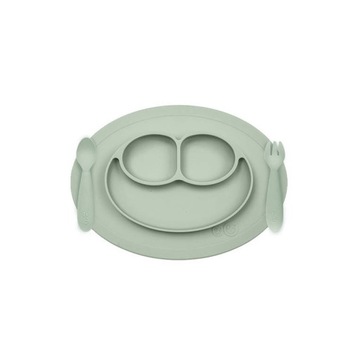 Komplet naczyń silikonowych Mini Feeding Set pastelowa zieleń EZPZ
