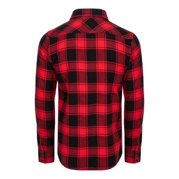 Košeľa s dlhým rukávom BRANDIT Check Shirt Red-Black XXL