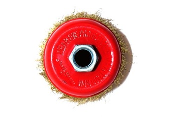 SZCZOTKA DRUCIANA DOCZOŁOWA DRUT MOSIĄDZ M14 75MM