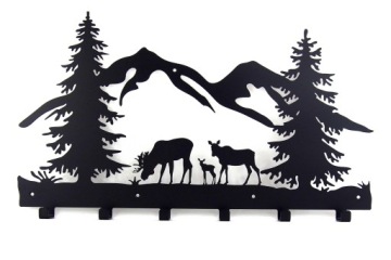 Настенная вешалка для одежды, ключи для одежды Deer Forest Puzzle