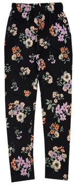 GETRY LEGGINSY czarne w kwiaty PRINT 128 H009A