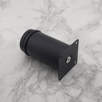 4x NÓŻKA NOGA MEBLOWA CZARNA STOPKA DO MEBLI SZAFKI REGULOWANA H-60 OKRĄGŁA