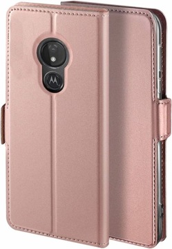 ETUI Z KLAPKĄ MOTOROLA MOTO G7 POWER RÓŻOWE ZŁOTO