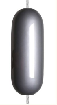 ODBIJACZ Z OTWOREM PRZELOTOWYM 20x55 SZARY