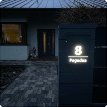 PODŚWIETLANA SKRZYNKA NA LISTY POCZTOWA | LED | Z ADRESEM Z NUMEREM DOMU