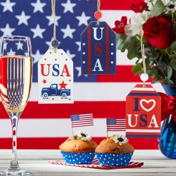 ПАТРИОТИЧЕСКИЕ ПОДВЕСНЫЕ ДОСКИ НА 4 ИЮЛЯ ДЕРЕВЯННЫЕ УКРАШЕНИЯ