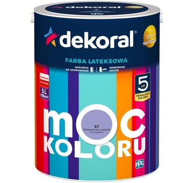 Farba do wnętrz DEKORAL 5L PROWANSALSKA LAWENDA