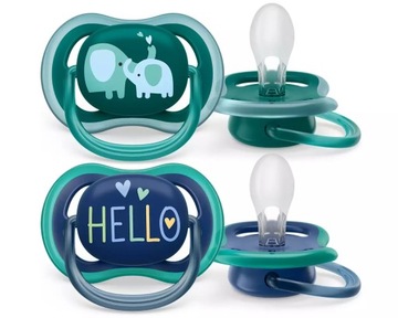 AVENT 2 smoczki smoczek uspokajający ultra AIR 18+ m BOY