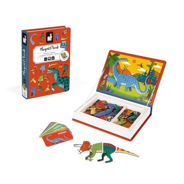 Janod Układanka magnetyczna Dinozaury Magnetibook magnesy zabawka