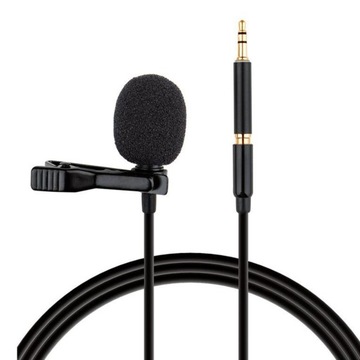 Мини-зажим на воротнике с петличным микрофоном, аудиоразъем 3,5 мм