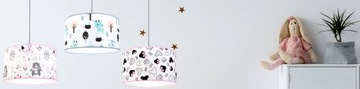 LAMPA WISZĄCA SUFITOWA LOFT DZIECIĘCA ABAŻUR LED