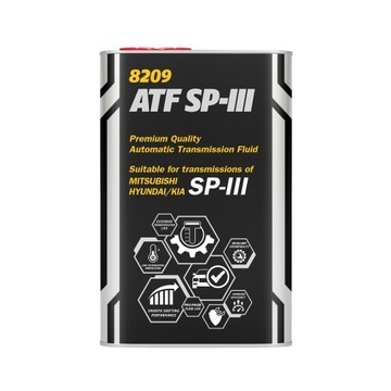 $ ATF SP-III 4L Масло для автоматических коробок передач MANNOL