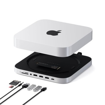 SATECHI Hub i stojak Mac Mini z obudową SSD dla NVME/SATA M.2 stacja dokują