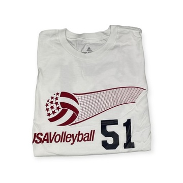 Мужская белая футболка ADIDAS VOLLEYBALL S 51