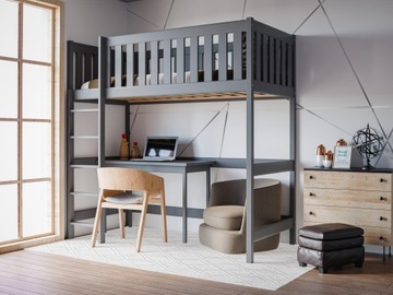 Двухъярусная кровать-мезонин LEON COLOR