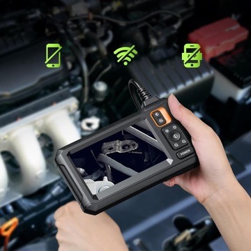 Endoskop Kamera INSPEKCYJNA DUO DWIE KAMERY 5M 7LED 2x Full HD LCD 8mm PRO