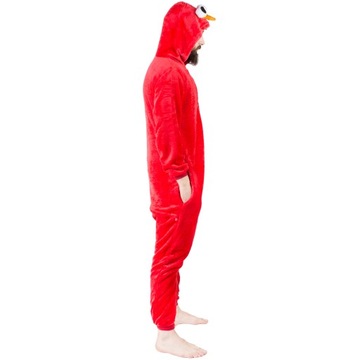 ONESIE PRZEBRANIE NIEBIESKI ELMO JEDNOCZĘŚCIOWA PIŻAMA KIGURUMI DRES S