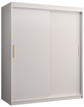 Szafa przesuwna RYFLE SLIM 1 150cm. biała + złoto