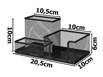 МЕТАЛЛИЧЕСКИЙ НАСТОЛЬНЫЙ ОРГАНАЙЗЕР ДЛЯ ИНСТРУМЕНТОВ, 3 ОТДЕЛЕНИЯ