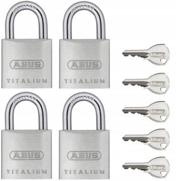 4 KŁÓDKI ABUS TITALIUM SYSTEM 1 KLUCZA 727 40
