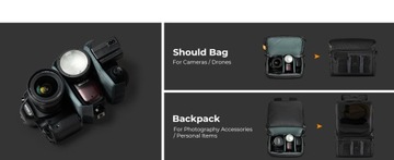 Большой рюкзак для фотосъемки K&F, дорожная сумка 2 в 1, складной для фотоаппарата и видеокамеры
