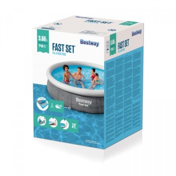 САДОВЫЙ РАСШИРЕННЫЙ БАССЕЙН 366x76см FAST SET BESTWAY